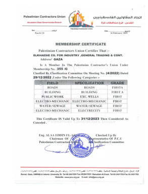 Official certificate 1